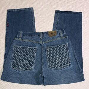 COOGI Vintage Embroidered Denim Jeans, Straight Leg Relaxed Fit, Men’s 36 Waist